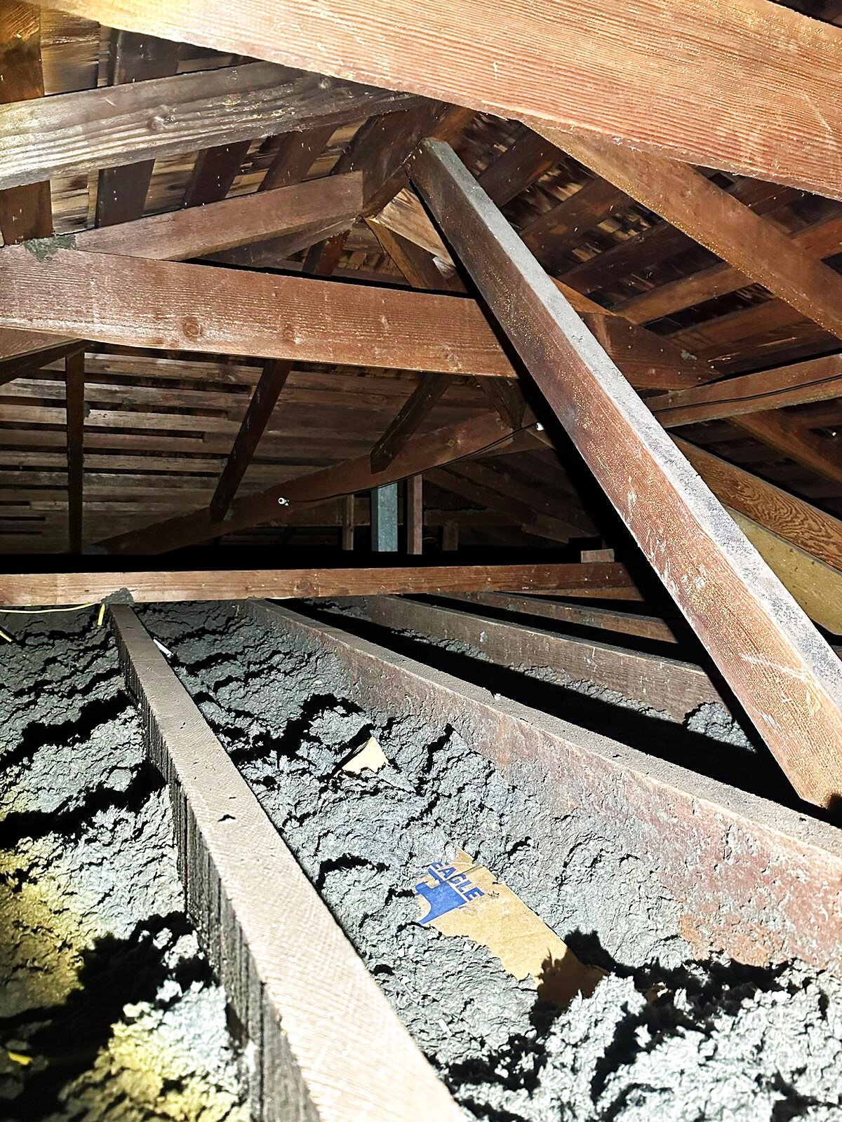 Fresh attic insulation batts